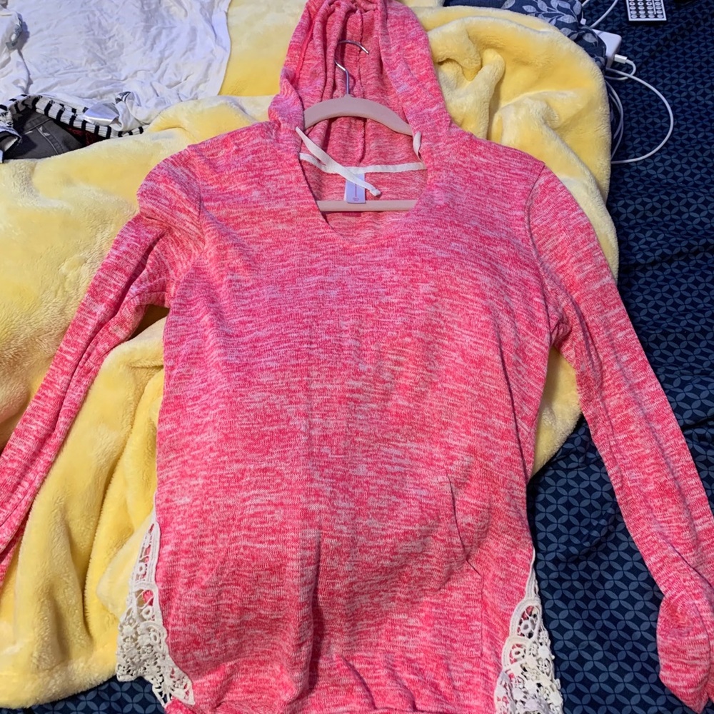 Pink hoodie sweater shirt!